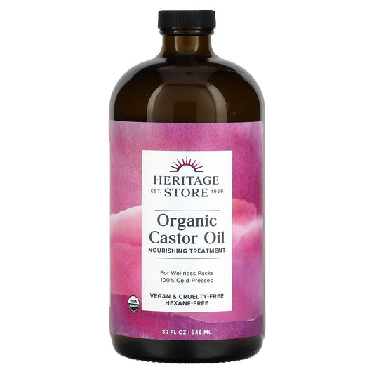 Heritage Store
Organic Castor Oil, 32 fl oz (946 ml)