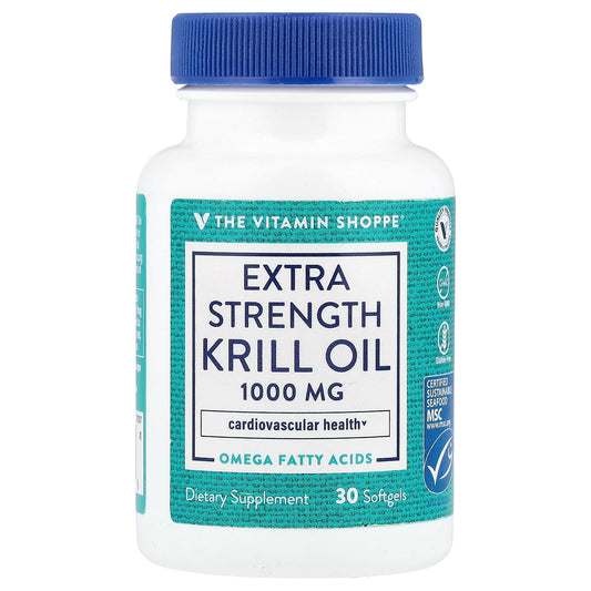 The Vitamin Shoppe
Extra Strength Krill Oil, 30 Softgels