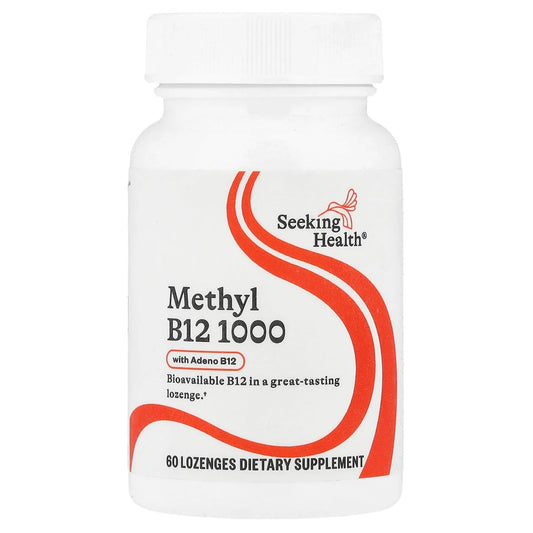 Pre-Order | Arrives in 5–10 Days – Seeking Health
Methyl B12, 1,000 mcg, 60 Lozenges
