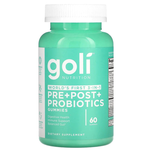 Pre-Order | Arrives in 5–10 Days – Goli Nutrition
Pre+Post+Probiotics, 60 Gummies