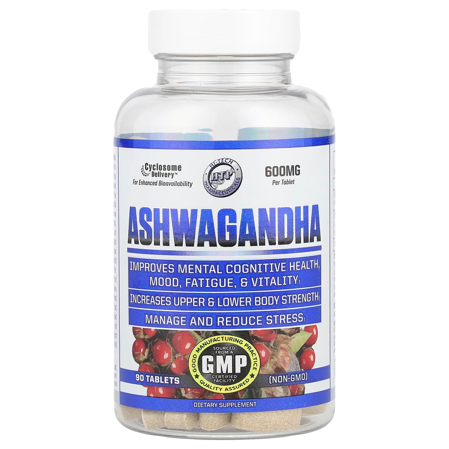 Hi Tech Pharmaceuticals
Ashwagandha, 600 mg, 90 Tablets