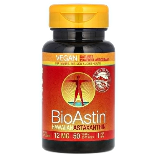 Nutrex Hawaii
BioAstin, Hawaiian Astaxanthin, 12 mg, 50 Vegan Soft Gels