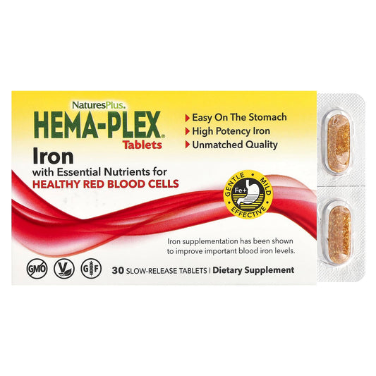 NaturesPlus
Hema-Plex, Iron, 30 Slow-Release Tablets