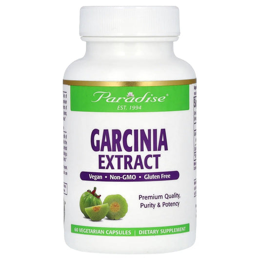 Pre-Order | Arrives in 5–10 Days – Paradise Herbs
Garcinia Extract, 500 mg, 60 Vegetarian Capsules