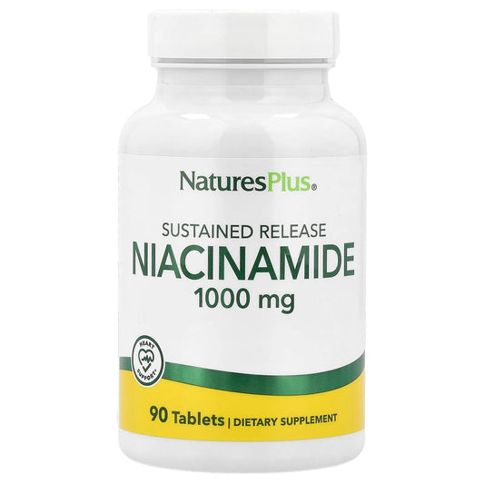 NaturesPlus
Sustained Release Niacinamide, 1,000 mg, 90 Tablets