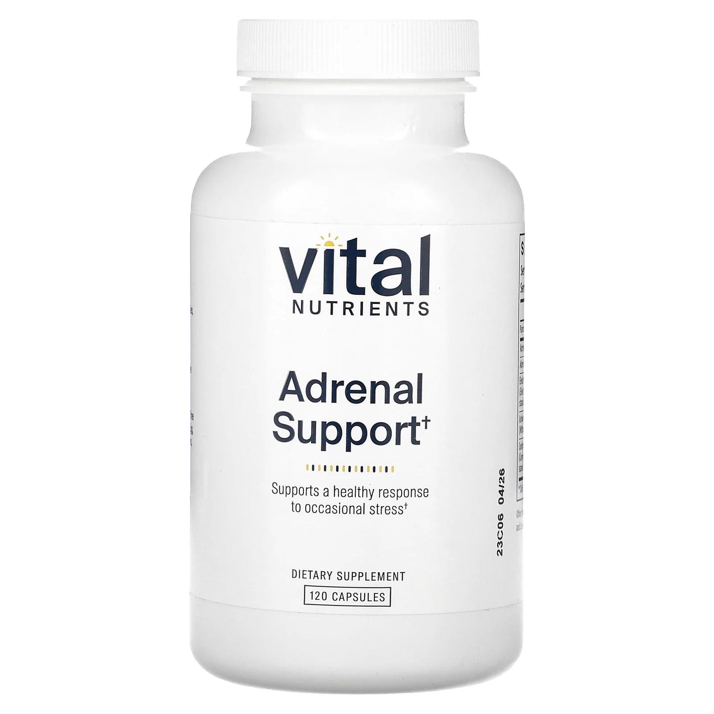 Vital Nutrients
Adrenal Support, 120 Capsules
