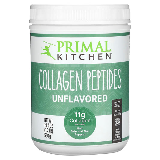 Primal Kitchen
Collagen Peptides, Unflavored, 19.4 oz (550 g)