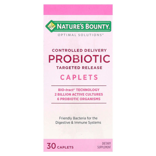 Nature's Bounty
Optimal Solutions®, Probiotic, Controlled Delivery, 30 Caplets