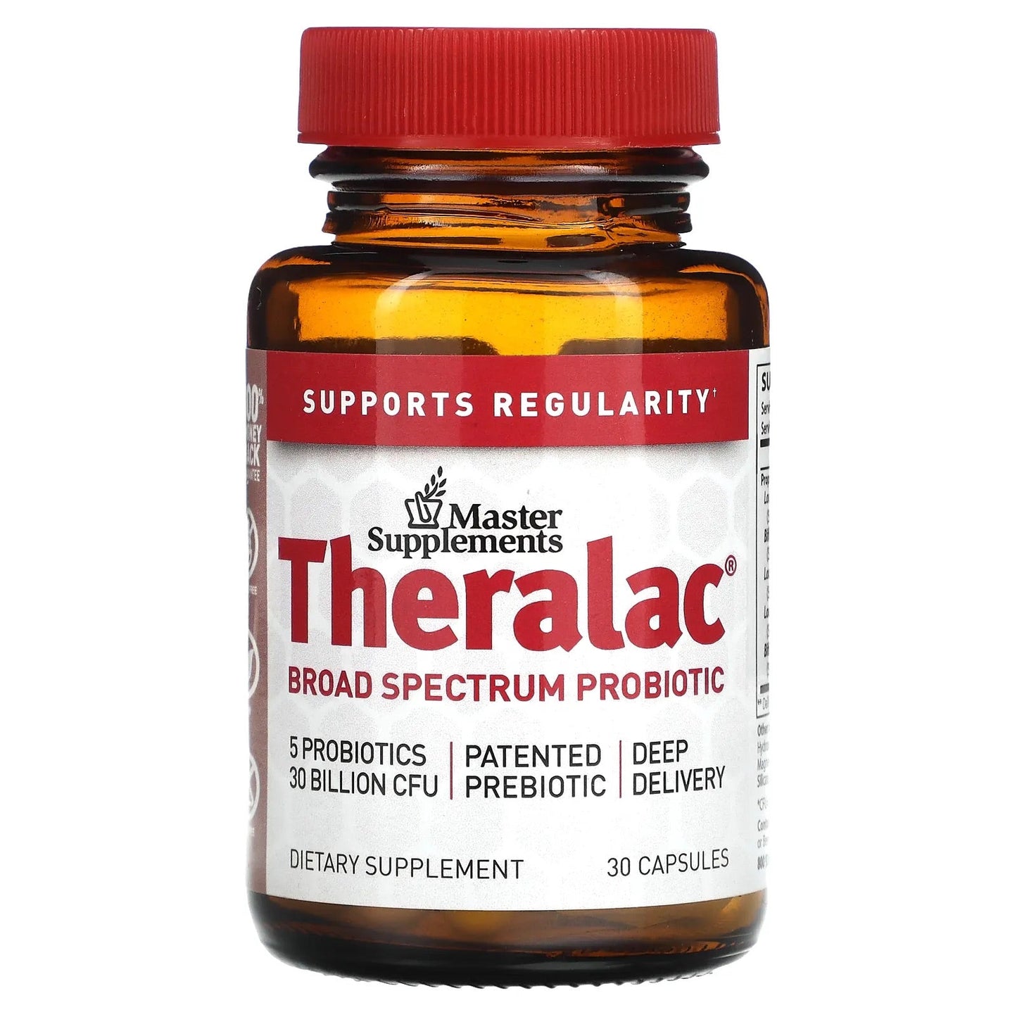 Pre-Order | Arrives in 5–10 Days – Master Supplements
Theralac, Broad Spectrum Probiotic, 30 Billion CFU, 30 Capsules