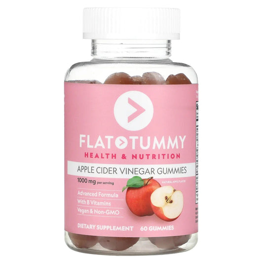 Pre-Order | Arrives in 5–10 Days – Flat Tummy
Apple Cider Vinegar Gummies, Natural Apple, 1,000 mg, 60 Gummies