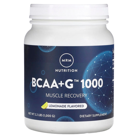 MRM Nutrition
BCAA+G 1000, Lemonade, 2.2 lbs (1,000 g)