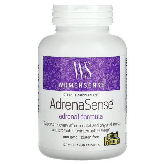 Natural Factors
WomenSense, AdrenaSense, Adrenal Formula, 120 Vegetarian Capsules