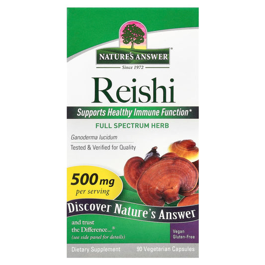 Nature's Answer
Reishi, 500 mg, 90 Vegetarian Capsules
