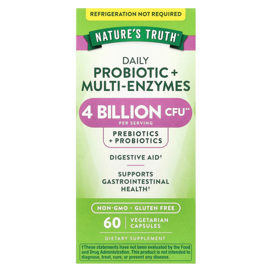 Nature's Truth
Daily Probiotic + Multi-Enzymes, 60 Vegetarian Capsules
