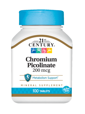 21ST CENTURY CHROMIUM PICOLINATE 200MCG - E-Pharmacy Ghana