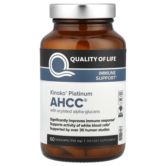 Quality of Life
Kinoko® Platinum AHCC® with Acylated Alpha-Glucans, 60 Vegicaps