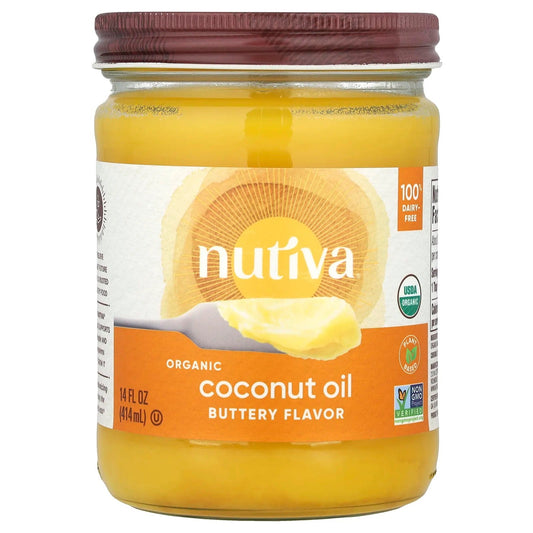 Nutiva
Organic Coconut Oil, Buttery, 14 fl oz (414 ml)