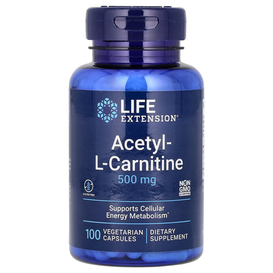Life Extension
Acetyl-L-Carnitine, 500 mg, 100 Vegetarian Capsules