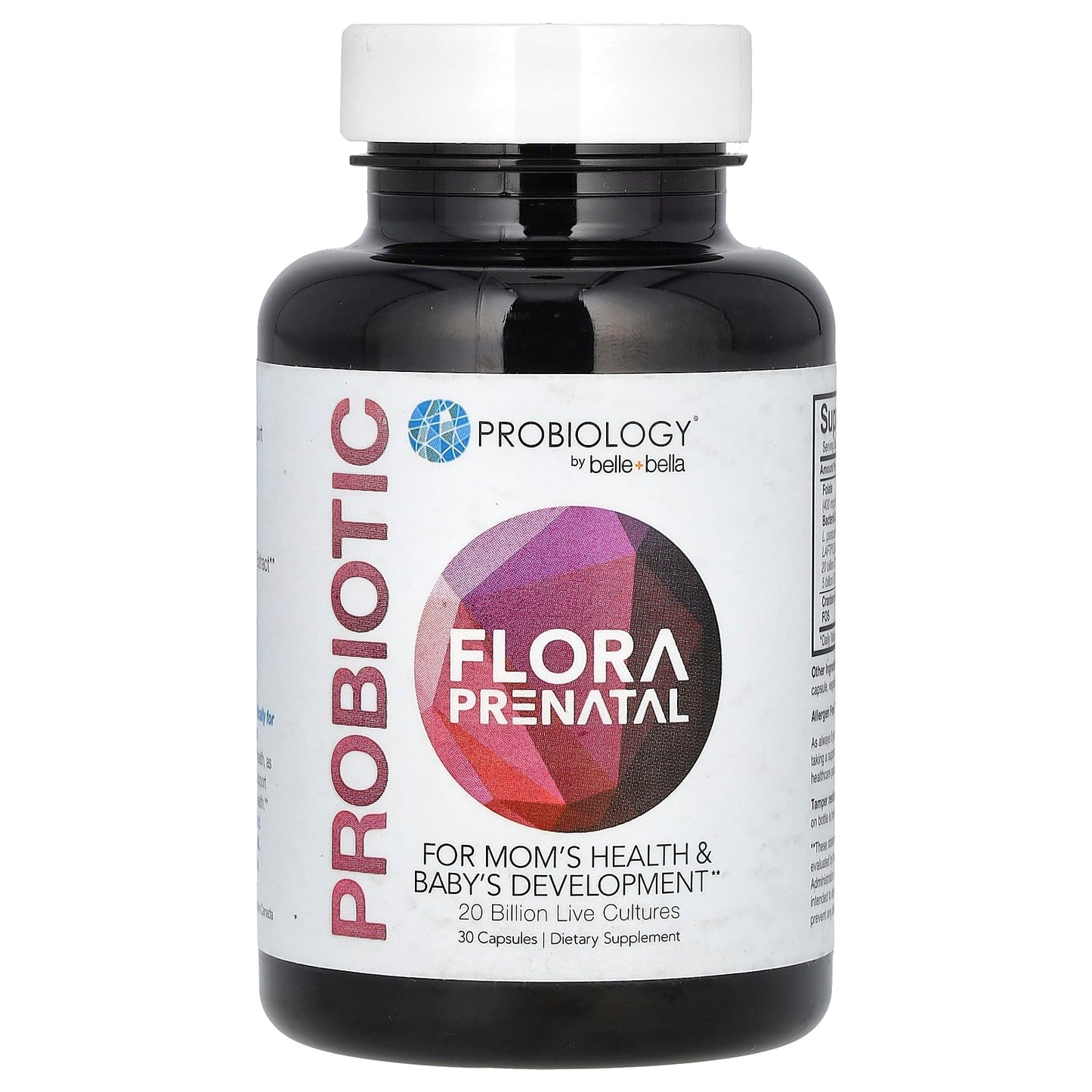 Pre-Order | Arrives in 5–10 Days – Belle+Bella
Probiotic Flora Prenatal, 20 Billion Live Cultures, 30 Capsules