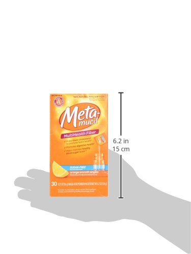 Metamucil Fiber Singles Smooth Texture Sugar Free Orange - 30 Packets