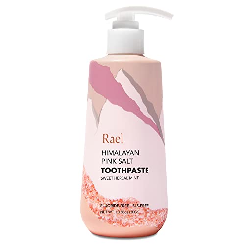 Rael Himalayan Pink Salt Toothpaste - Vegan, Paraben-Free, Fresh Breath, Oral Care (1 Pack, Pump)