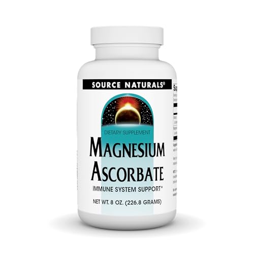 Pre-Order | Arrives in 5–10 Days – Source Naturals Magnesium Ascorbate Crystals - Non-Acidic Vitamin C - 8 Ounce Powder