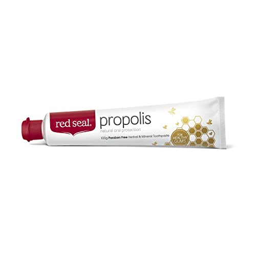 Red Seal Propolis Toothpaste – Toothpaste Made with 100% New Zealand Bee Propolis Extract, Anise, Peppermint, Eucalyptus Essential Oils - No Fluoride, No Preservatives, No Artificial Flavors or Colors