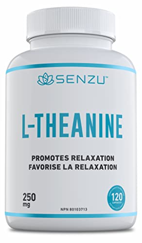 High Purity L-Theanine 250mg (Bonus Size 120 Capsules) - Relaxation, Stress Support for Men & Women from Vegan Source | Made in Canada
