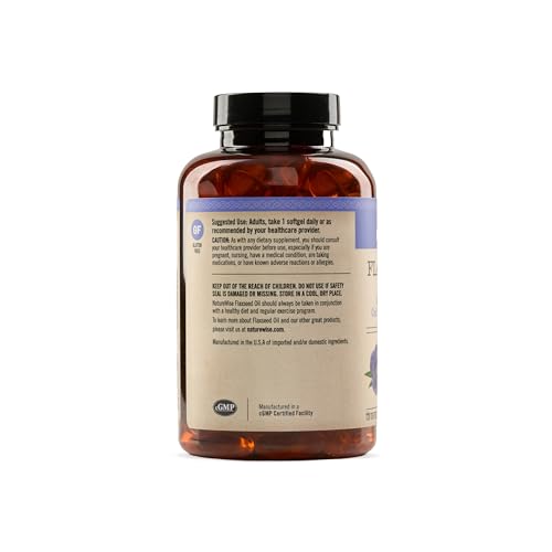 NatureWise Flaxseed Oil 1000 mg, Fish Free Omega 3 with 580 mg ALA, Dietary Supplement for Immune Health Support - Organic, Cold Pressed, Non-GMO - 120 Softgels[120-Day Supply]