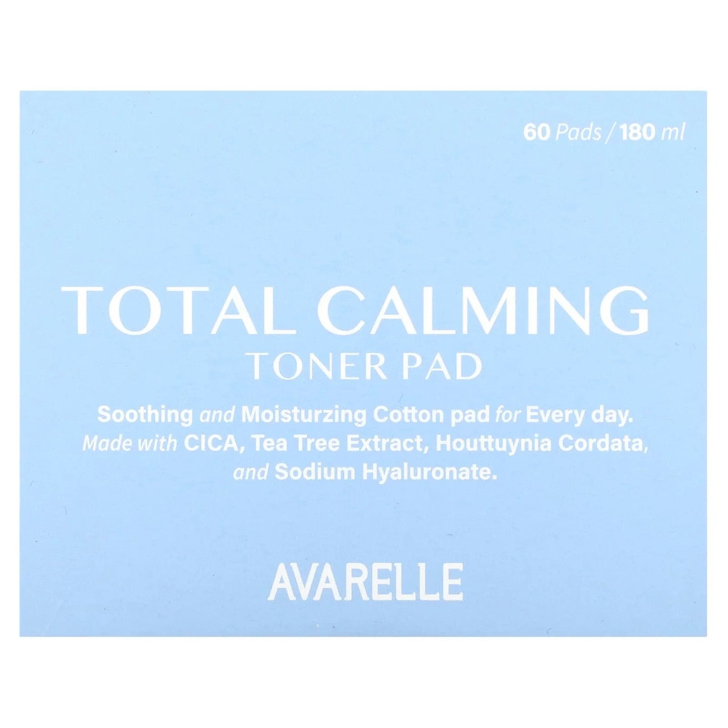 Pre-Order | Arrives in 5–10 Days – Avarelle
Total Calming Toner Pad, 60 Pads, 180 ml
