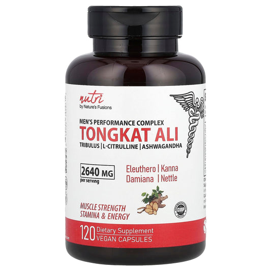 Nutri
Tongkat Ali, Men's Performance Complex, 2,640 mg, 120 Vegan Capsules (660 mg per Capsule)