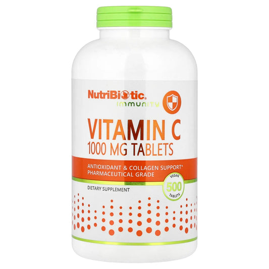 NutriBiotic
Immunity, Vitamin C, 1,000 mg, 500 Vegan Tablets
