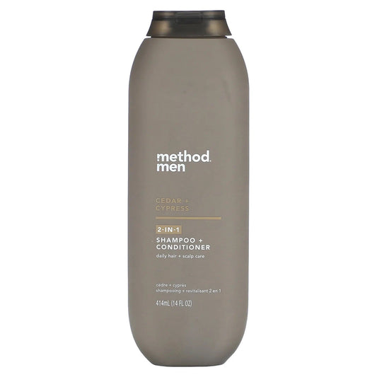 Method
Men, 2-In-1 Shampoo + Conditioner, Cedar + Cypress, 14 fl oz (414 ml)