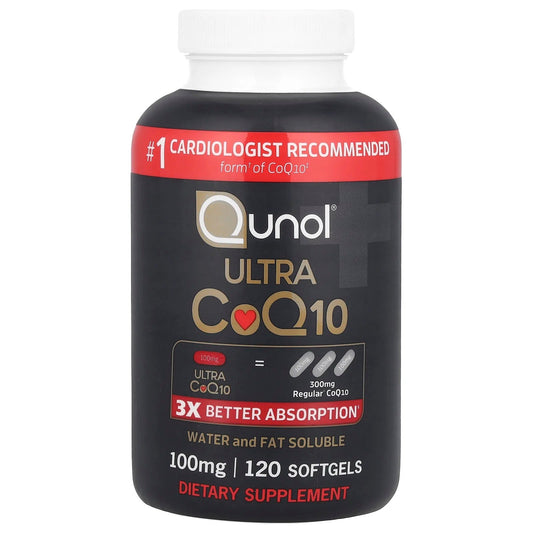Qunol
Ultra CoQ10, 100 mg, 120 Softgels