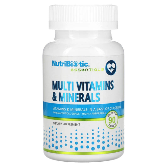 NutriBiotic
Essentials, Multi Vitamins & Minerals, 90 Capsules