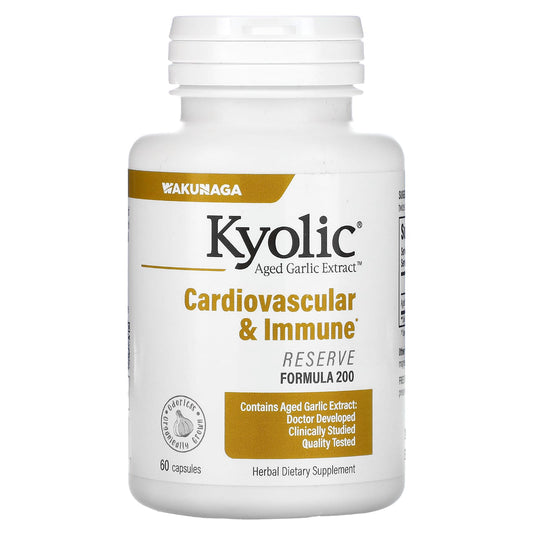 Kyolic
Aged Garlic Extract, Reserve, 1,200 mg, 60 Capsules (600 mg Per Capsule)