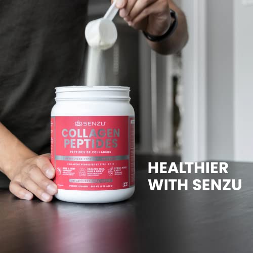 Premium Collagen Peptides Protein Powder For Healthy Hair, Skin, Nails, Joints - Hydrolyzed For Better Absorption | Made in Canada, Grass Fed, Keto, Kosher & Halal Certified - Non GMO, Gluten Free (454g / 16 oz)