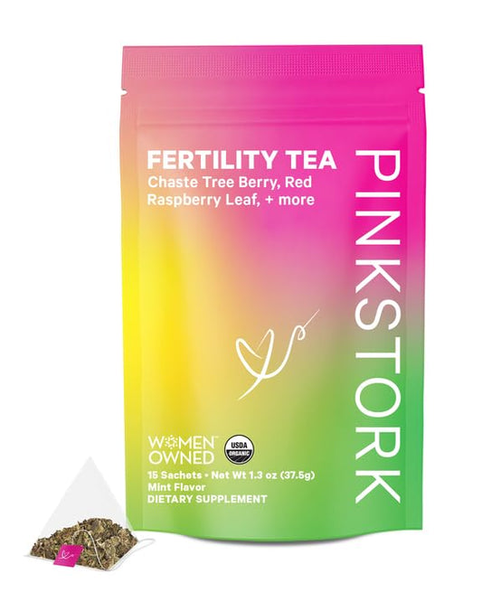 Pink Stork Fertility Tea, 100% Organic, 30 Cups, Mint