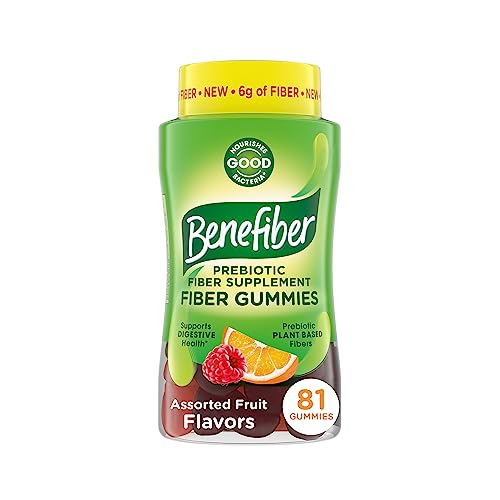 Pre-Order | Arrives in 5–10 Days – Benefiber Prebiotic Fiber Supplement Gummies for Digestive Health, Assorted Fruit Flavor - 81 Count
