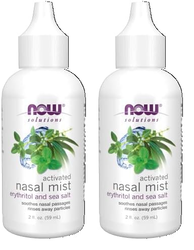 NOW Solutions, Activated Nasal Mist, Soothes Nasal Passages with Erythritol and Sea Salt, 2-Ounce (Pack of 2)