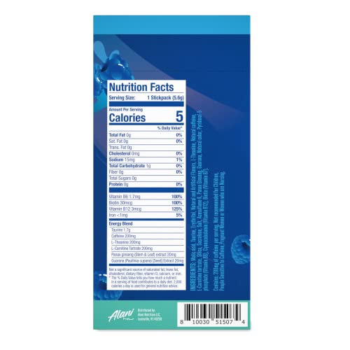 Pre-Order | Arrives in 5–10 Days – Alani Nu Energy Stick Packets, Activate with Water, 200mg Caffeine, Zero Sugar, 30mcg Biotin, Formulated with Amino Acids Like L-Theanine to Prevent Crashing, Breezeberry, 10 Sticks Per Pack