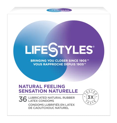 LifeStyles Natural Feeling Condoms, 36 Count, Packaging may vary