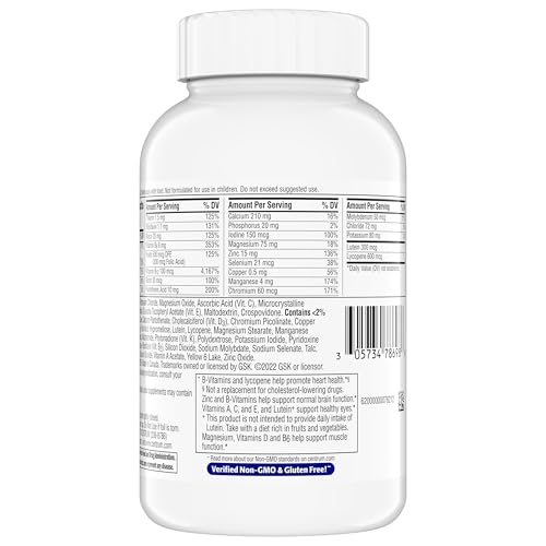 Pre-Order | Arrives in 5–10 Days – Centrum Minis Silver Multivitamin for Men 50 Plus, Multivitamin/Multimineral Supplement, Vitamin D3, B-Vitamins and Zinc, Non-GMO Ingredients, Supports Memory and Cognition in Older Adults - 280 Ct