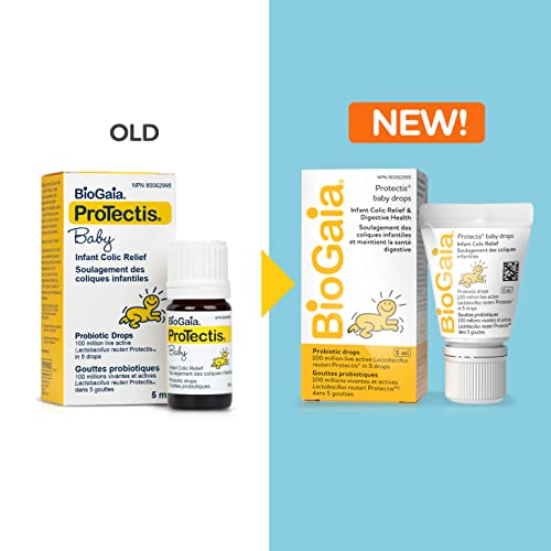 BioGaia Probiotic Baby Drops - 5mL - NEW DROPPER - for newborns, babies and toddlers