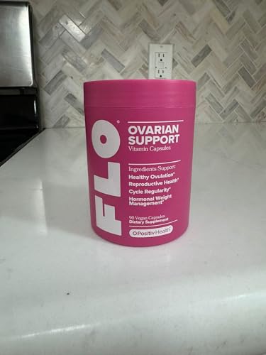 O Positiv FLO Ovarian Health Support - Hormone Balance for Women, Supplement with DIM, Myo & D-Chiro Inositol, Folic Acid - Supports Healthy Ovulation, Cycle Regularity - 30 Servings