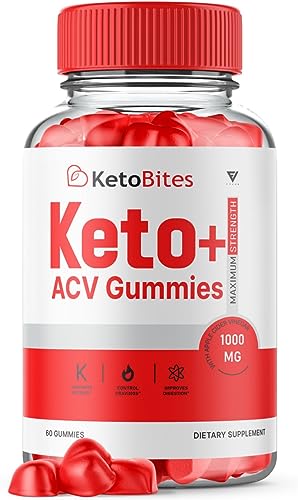 Keto Bites ACV Gummies, Keto Bites Weight Loss Gummies - KetoBites Gummies Advanced Keto ACV Bite Shark AC Tank, KetoBite Apple Cider Vinegar Supplement Oprah Winfrey Belly Fat Gomitas (60 Gummies)