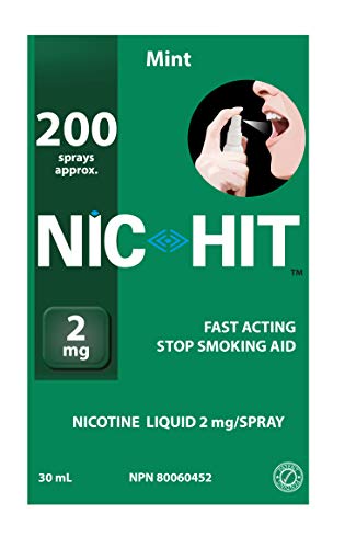 Quit Smoking Aid Nicotine Spray Nic-Hit Mint Flavor 2mg - 200 Sprays