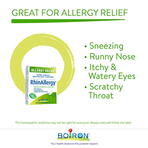 Pre-Order | Arrives in 5–10 Days – Boiron RhinAllergy for Relief from Allergy Symptoms of Sneezing, Runny Nose, and Itchy Eyes or Throat- 60 Tablets