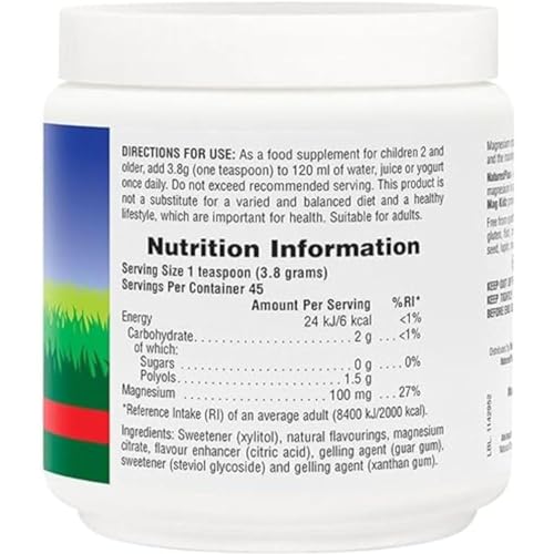 NaturesPlus Animal Parade MagKidz, Cherry Flavor - 0.38 lb - Children's Magnesium Powder Supplement - Bone & Muscle Health Support - Gluten Free, Sugar Free - 45 Servings