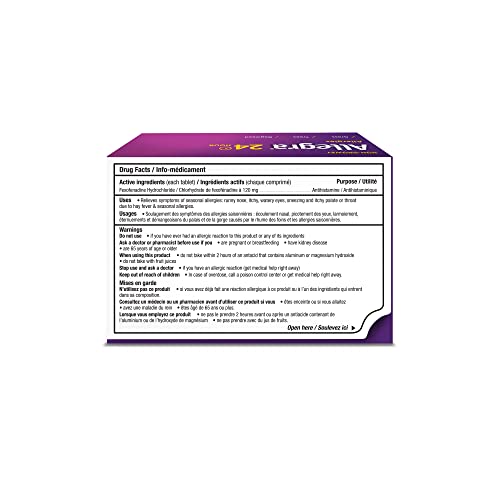 Pre-Order | Arrives in 5–10 Days – Allegra 24 Hour Allergy Medication, 120 mg, 30 Count Tablets, Non-Drowsy, Fast & Effective Multi-Symptom Relief, Relieves Runny Nose, Sneezing, Watery Eyes, Itchy Throat